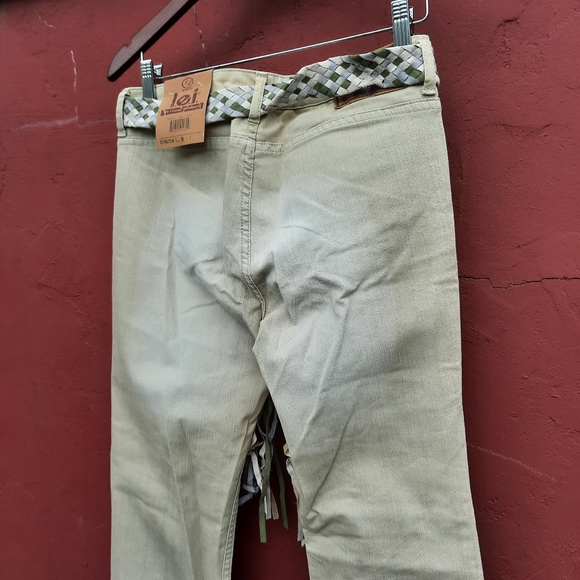 Lei Vintage Y2K Pants Mid Rise Flare Bootcut Mallcore Braided Belt NEW - Picture 7 of 10